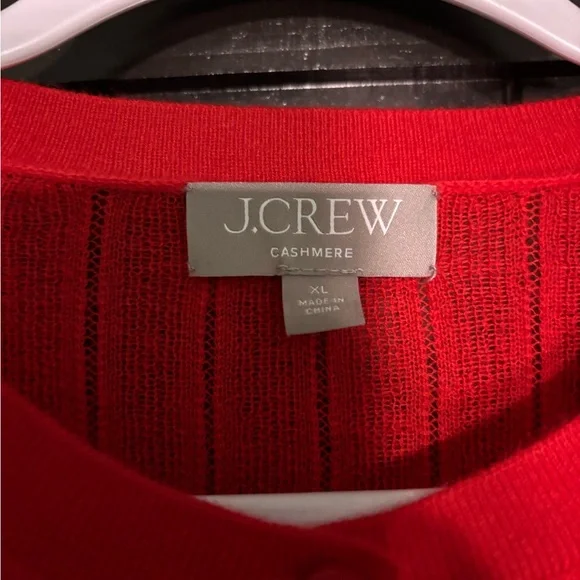 J. Crew Women's Vibrant Red Cardigan - Picture 2 of 5
